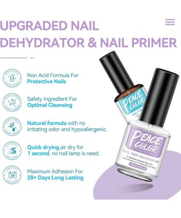 PEACECOLOR 7ML Base and Top Coat Matte Top Coat 15ML Nail Prep Dehydrator and Primer Kit Superior Bonding for Acrylic Set Poly Nail Gel Supplies Set Home DIY Nail Art Use color 200 - Buy Online on GoSupps.com