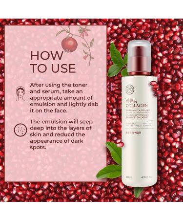 Pomegranate & Collagen Face Cream With 10% Marine Collagen & Pomegranate Extracts | Day & Night Cream to smooth wrinkles & give intense moisturization | For All Skin Types 140ML - Buy Online on GoSupps.com