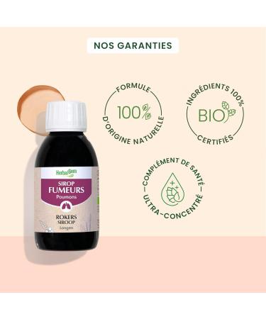 HERBALGEM - Smoking Syrup - Lungs - Breathing Comfort - For Smokers' Wellness - Traditional Recipe - Certified Organic - 250 ml - Buy Online on GoSupps.com