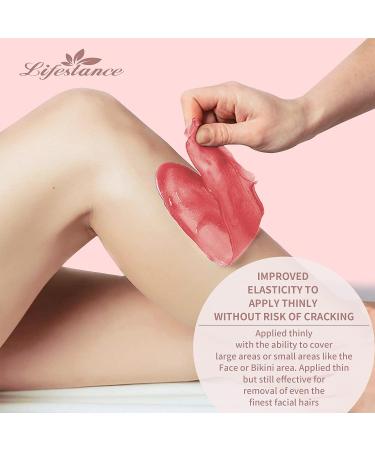 Lifestance 2.5lb Wax Beads Hair Removal Kit - Brazilian Bikini & Facial Wax with 30 Applicators - Large Pearl Beads for Men & Women - Rose Wax Set - Buy Online on GoSupps.com