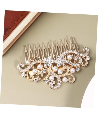 HAPINARY Hair Ornament Bridal Hair Clip Metal Hair Clips Veil Comb Wedding Crystal Hair Combs Barrettes for Women Bridal Veil Rhinestone Bobby Pins Fashion Headwear Accessories Bride French - Buy Online on GoSupps.com