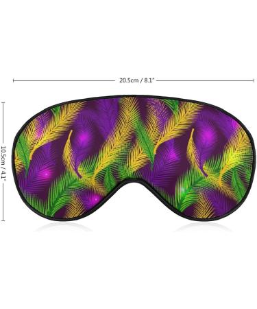 Mardi Gras Palms Sleep Mask - Adjustable Eye Cover for Men and Women, Blocks Light for Night Travel and Nap - Buy Online on GoSupps.com