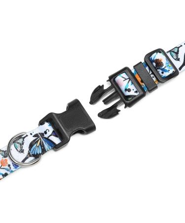 Suredoo Adjustable Nylon Dog Collar for Small & Medium Dogs - Soft Comfortable L Size (Neck 38-63 cm) with Butterfly Design - Buy Online on GoSupps.com