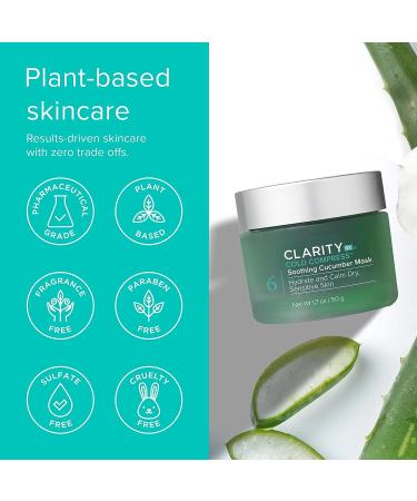 ClarityRx Cold Compress Cucumber Face Mask - Cooling Facial Treatment for Sensitive Skin (1.7 oz) - Buy Online on GoSupps.com