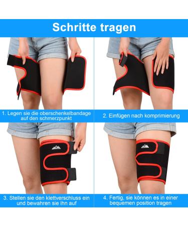 Supergear 2-Pack Thigh Compression Support Wraps Breathable Neoprene Anti-Slip Design for Men & Women Adjustable Hamstring & Quad Lifter Slimmer Red Leg Support - Buy Online on GoSupps.com