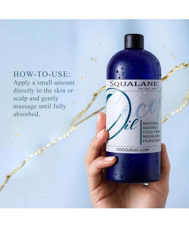 Dr Joe Lab Squalane Oil Pure Plant Derived Refined Cold Pressed Squalene From Olives Vegan Undiluted Bulk Carrier Oil for Face Skin Hair Body Cosmetics Natural Cleanser Moisturizer (16 oz) 16 Fl Oz (Pack of 1) - Buy Online on GoSupps.com