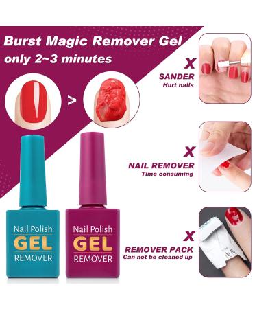 Gel Nail Polish Remover 2PC Set - Quick & Easy Soak-Off Magic Gel Remover - Professional Non-Irritating Formula - 30ml - Buy Online on GoSupps.com