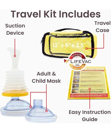LifeVac Travel Kit (Canadian Version) - Choking Rescue Device Portable Suction Rescue Device First Aid Kit for Kids and Adults Portable Airway Suction Device | Anti Choking Device for Children and Adults - Buy Online on GoSupps.com