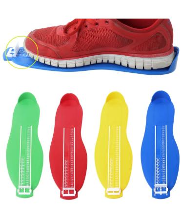 Balax Foot Measuring Device - Easy Shoe Sizing Tool for Kids and Adults - Green/Red/Yellow/Blue - Buy Online on GoSupps.com