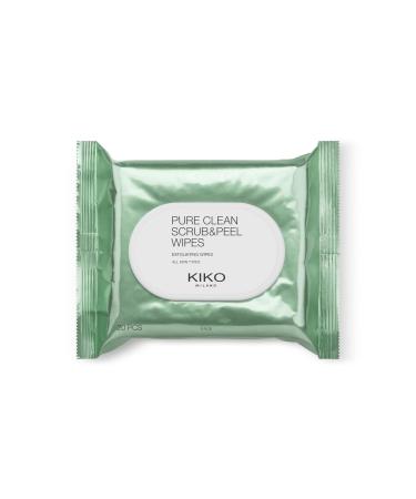 KIKO Milano Pure Clean Scrub&Peel Wipes 2-In-1 Exfoliating And Refreshing Face Wipes