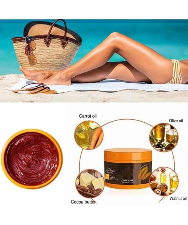 Lxcjzy Luxury Intensive Tanning Gel - Natural Tanning Accelerator Cream for Sunbeds & Outdoor Use | Achieve a Perfect Tan - Buy Online on GoSupps.com