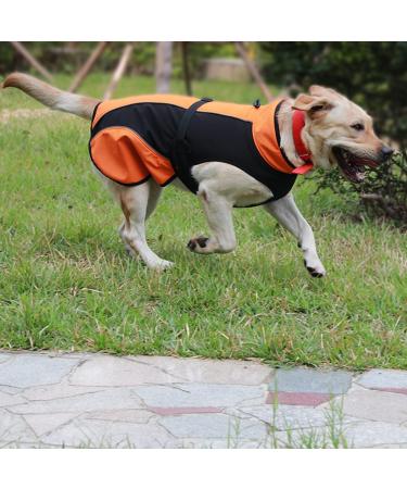 Pet Large Dogs Raincoat | Waterproof Jacket for Dogs | Adjustable Lightweight Vest | XXL Size 2XL 76-85lbs | Orange - Buy Online on GoSupps.com