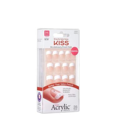 KISS Salon Acrylic French Nails Medium Length KSA12 - 3 PACK - Buy Online on GoSupps.com