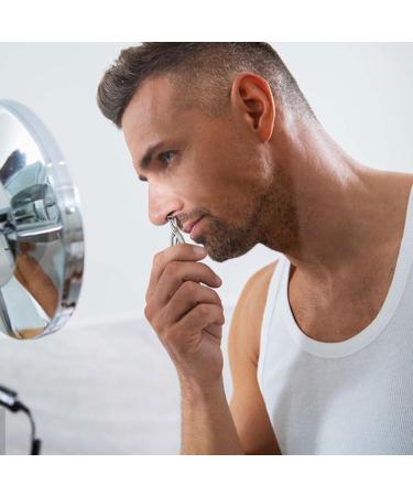 Curved Blade Nose Hair Scissors | Precision Stainless Steel Trimmers | Rounded Tip Nose Clippers for Safe Easy Hair Removal - Buy Online on GoSupps.com
