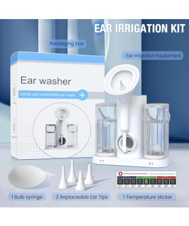 Ear Wax Removal Professional Electric Ear Cleaner with IPX7 Effective Ear Irrigation for Adults Safe Ear Cleaning Tool for Family White - Buy Online on GoSupps.com