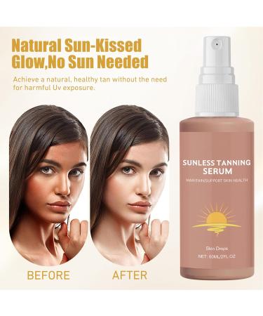 2 Pi ces Autobronzant Spray Visage Et Corps S rum Autobronzant Visage Goutte Bronzante 60ml Favorise Un Bronzage Rapide Pour Effet Naturel Sans Traces Pour Tous Types De Peau - Buy Online on GoSupps.com