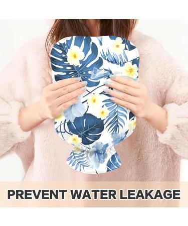 NAANLE Plumeria Hot Water Bottle - 2L with Cover for Pain Relief Neck Warmth & Cold Therapy | Transparent Heat Bottle - Buy Online on GoSupps.com
