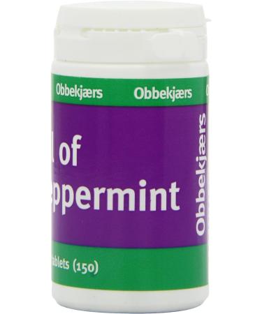 Obbekjaers Peppermint Tablets - 150 Tabs | Natural Fresh Breath Support - Buy Online on GoSupps.com