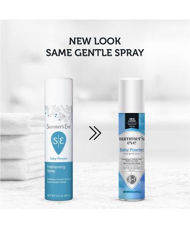 Summer's Eve Baby Powder Freshening Spray 2oz - Casepack of 24 cans, Gynecologist Tested - Packaging May Vary - Buy Online on GoSupps.com