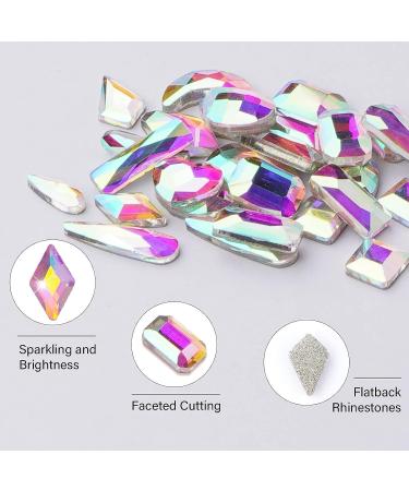 Canvalite 1820Pcs Rhinestones Nail Gems Set - 12 Styles Glass Crystals Charms for Nail Art | Multi Shape Flatback Rhinestones with Picker and Tweezers for DIY Nail Art - Buy Online on GoSupps.com