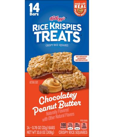 Rice Krispies Treats Cubes de riz croustillants pour enfants collations au chocolat beurre d'arachide bo te de 283 5 g (14 barres) - Buy Online on GoSupps.com