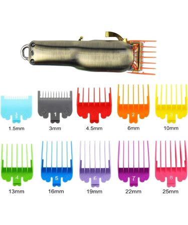 10pcs Wahl Professional Hair Clipper Guide Combs Replacement Guards - Assorted Colors - Buy Online on GoSupps.com