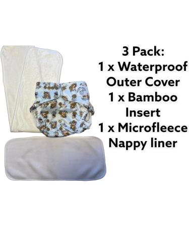 Forest Friends Eco Baby All in Two Reusable Cloth Nappy Cover with Bamboo Insert - Buy Online on GoSupps.com
