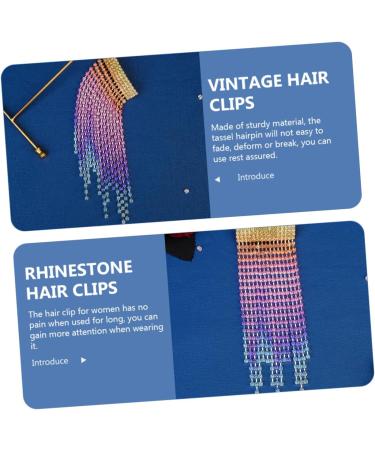 MAGICLULU Hair Accessories for Rhinestone Hair Clip for Women Rhinestone Hair Clips Hair Jewels for Women Rhinestone Barrettes for Women Hair Pin Child Tassel Rhinestones Decorate - Buy Online on GoSupps.com