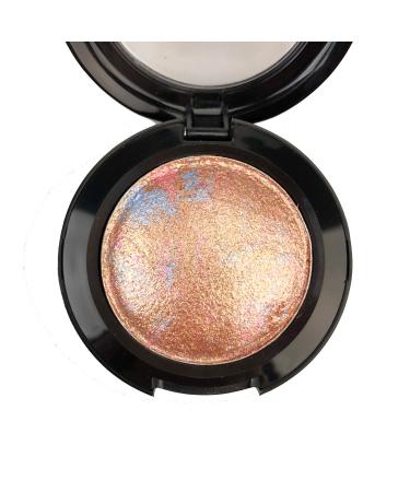 Mallofusa Single Shade Baked Eye Shadow Powder Palette Eye Makeup Kit in Shimmer 15 Metallic Colors Optional (Copper)