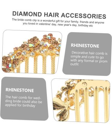FRCOLOR Hair Accessory for Women Hair Jewels for Women Bride Hair Comb Hair Jewelry Hair Combs Rhinestone Hair Comb Hair Accessories Headgear Hair up Issue Card Miss Hair Piece Rhinestones - Buy Online on GoSupps.com