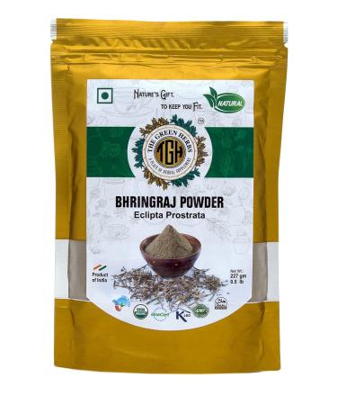 TGH - The Green Herbs Organic Bhringraj Powder | Eclipta Prostrata  Pure Herbal 100% Ayurvedic Powder Hair Care | No Added Chemicals 227gm / 0.5 lb