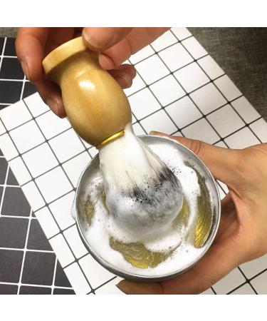 Men's Shaving Brush with Real Wood Base and Nylon Hair - Perfect for Wet Shave | Razor Brush for Shaving Foam - Buy Online on GoSupps.com