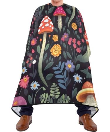 Kigai Mushroom Flower Barber Cape - Professional Waterproof Hair Cutting Cape for Men & Women | Adjustable Snap Closure Hairdressing Cape - Buy Online on GoSupps.com