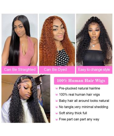 22 Deep Wave Lace Front Human Hair Wig for Black Women | 150% Density | Pre Plucked with Natural Hairline - Buy Online on GoSupps.com