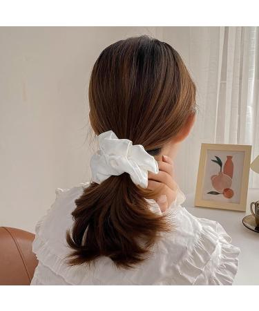 PODNAMAT Fashion Solid Color Hair Scrunchies Elastic Hair Bands Women Hair Ties Girls Hair Accessories(black) - Buy Online on GoSupps.com