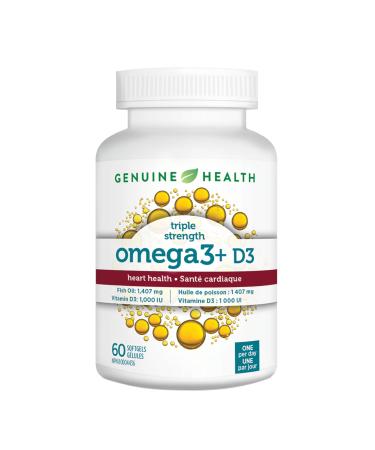 GENUINE HEALTH Triple Strength D3 Omega3 60 CT
