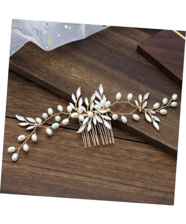 Didiseaon Bridal Hair Comb Golden Women Hair Accessories Bridal Headdress Crystal Hair Comb Goody Hair Leaf Hair Comb Womens Hair Clips Gold Hair Accessories Hairpin Wedding Miss - Buy Online on GoSupps.com