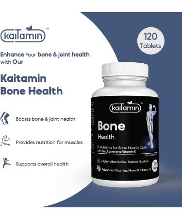 Kaitamin Bone Health Supplement with 13 Key Nutrients - Supports Natural Bone Density, Joints, and Restoration - 120 Tablets - Buy Online on GoSupps.com