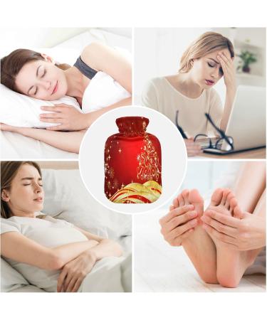 KCL Deci Hot Water Bottle with Cover - 2L Christmas Tree Star Design | Foot Warmer & Pain Relief | Hot & Cold Therapy for Cramps - Buy Online on GoSupps.com
