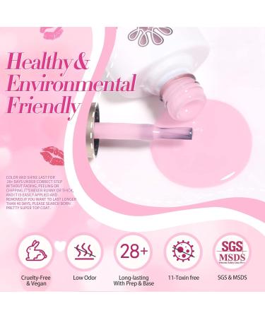 BORN PRETTY Pastel Gel Nail Polish Set - Macaroon Spring Summer Colors - 6Pcs Sweet Pink White Candy Gel Varnish - Soak Off U V/LED Lamp - DIY Nail Salon Manicure Kit - Gift for Women - Buy Online on GoSupps.com