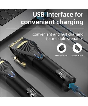 Buy Razors Hair Clippers & Trimmers - Ceramic T-Blade Cordless Haircut Set with 12 Guide Combs | Rechargeable 2000mAh/1200mAh - International Shipping Available - Buy Online on GoSupps.com