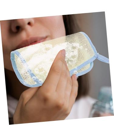 ASAKKURA 4pcs Square Towel Soap Bag Spa Bath Shower Exfoliator Body Cloth Scrubber Loofah Towel Nylon Beige - Buy Online on GoSupps.com