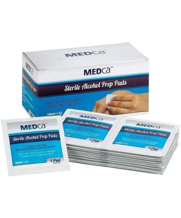 Alcohol Prep Pads Sterile Medium 2-Ply Cotton Gauze - Individually Wrapped (300 Count) 300 Count (Pack of 1)