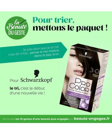 Schwarzkopf - Pro Color - Permanent Hair Color - Anti-Breakage - Omega Plex Technology - Extra Long Lasting Hold - Black 1.0 - Buy Online on GoSupps.com