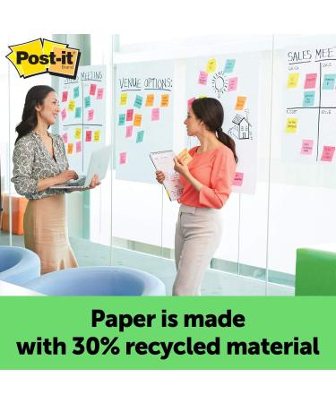 Post-it Super Sticky Easel Pad 25x30 White Recycled - 6 Pads, 30 Sheets each - Ideal for Virtual Teaching & Learning - Buy Online on GoSupps.com