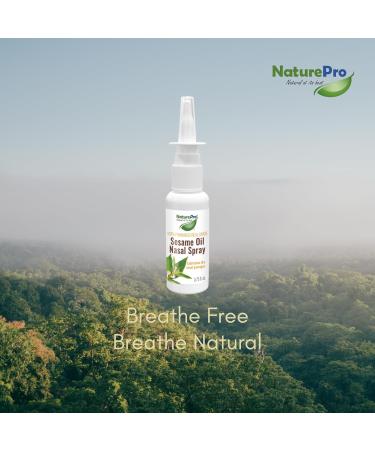 NaturePro - All-Natural Nasal Moisturizer Spray with 100% Pharmaceutical Grade Sesame Oil 0.75fl. to Soothe & Moisturize Dry Nose Nasal Lubricant & Decongestant for Dry Nose Relief - Buy Online on GoSupps.com