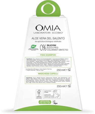  Omia Omia Aloe Vera du Salento Bell Gift Set Fisio Shampoo and Hair Mask Women's Hair Set Hair Care Shampoo and Mask Kit 2 Pieces 250 ml - Buy Online on GoSupps.com