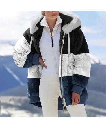 Shop Hanxiulin Oversized Plush Hoodie Jacket for Women | Warm Woolen Winter Coat with Long Arm Stand-Up Collar - Buy Online on GoSupps.com