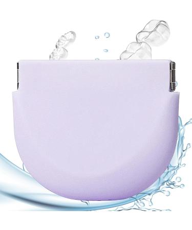 Teksome Storage Case | Food-Compatible Silicone Cover for Aligners & Dentures | Portable Prosthesis Case with Ventilation - Lavender - Buy Online on GoSupps.com