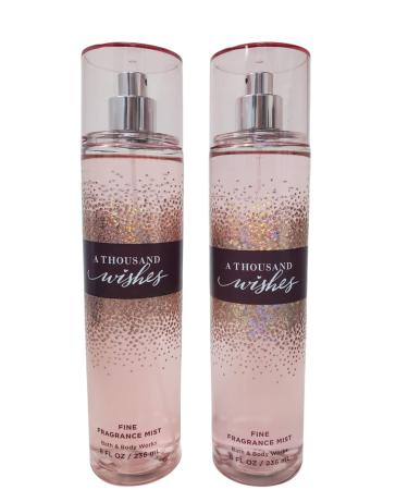 (Set of 2) - Bath & Body Works Fragrance Mist, A Thousand Wishes. 8fl oz/ 236ml Each